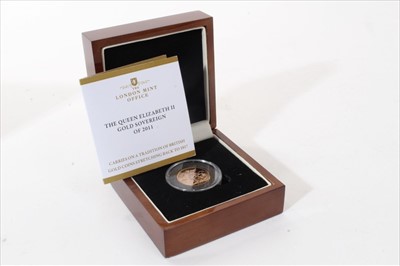 Lot 382 - G.B. Elizabeth II Gold Sovereign 2011 UNC (1 coin)