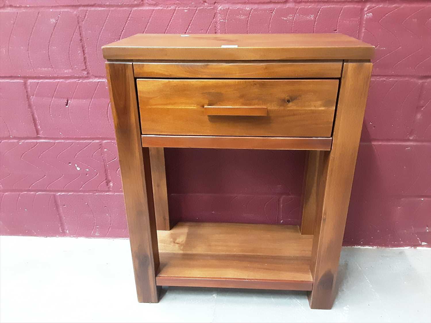 Lot 864 - Contemporary hall table with single drawer