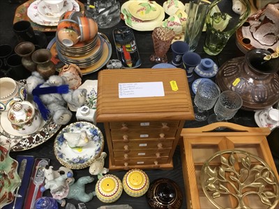 Lot 145 - Large collection of china ornaments, glass and sundries, including Royal Albert, Portmeirion, etc
