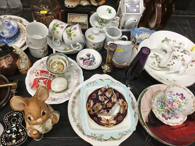 Lot 145 - Large collection of china ornaments, glass and sundries, including Royal Albert, Portmeirion, etc