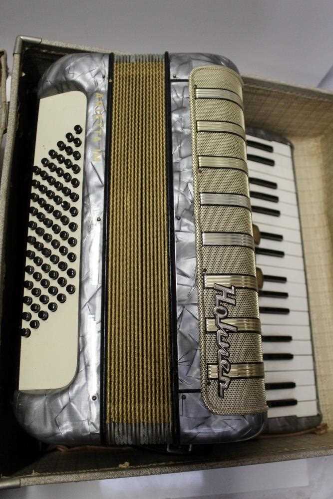 Lot 1758 - Hohner Arietta piano accordion in canvas case