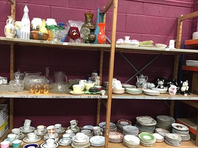 Lot 510 - Group of assorted china and glassware to include teawares