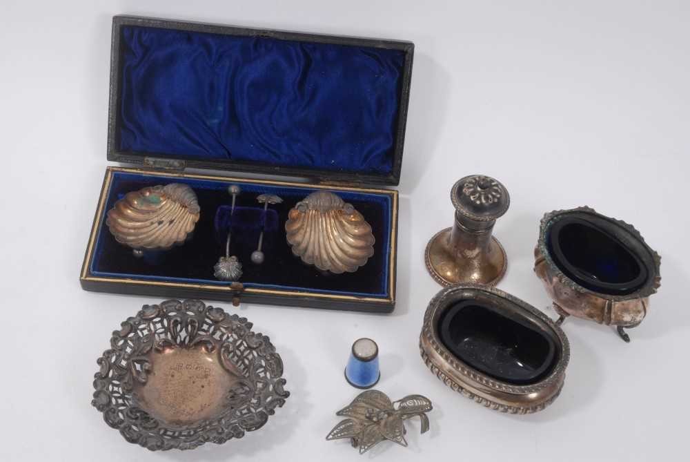 Lot 151 - Group of silver salts and other silver
