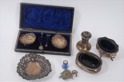 Lot 151 - Group of silver salts and other silver