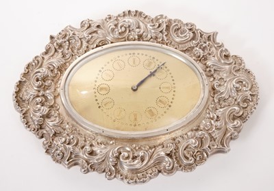 Lot 233 - Victorian silver dressing table clock