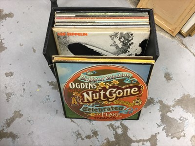 Lot 344 - Vintage case of LP records including The Beatles, Iron Butterfly, Led Zeppelin and Three Dog Night