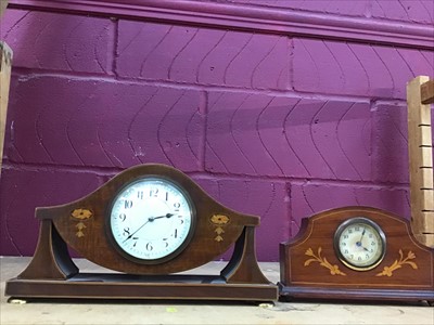 Lot 550 - Edwardian mahogany clock, another