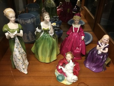 Lot 152 - Group of Royal Doulton figures and Wedgwood