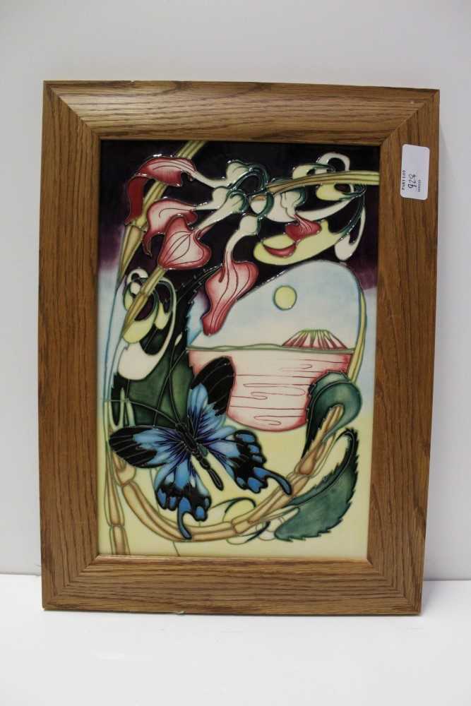 Lot 928 - Contemporary Moorcroft pottery plaque in box