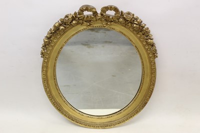 Lot 1210 - 19th century gilt wall mirror