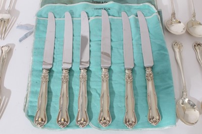 Lot 270 - Selection of Tiffany sterling silver "Provence" pattern cutlery. 23 pieces.