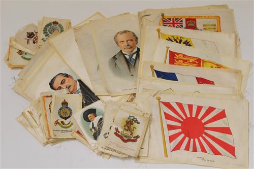 Lot 2441 - Cigarette cards - silk large and small, BDV...