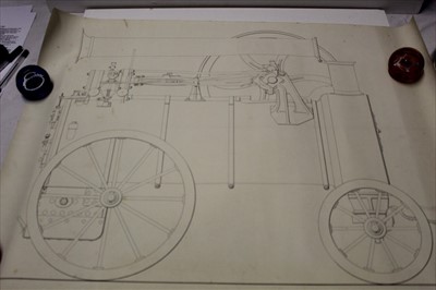 Lot 1112 - Railway- A collection of Victorian hand drawn engineering and structural plans in graphite, ink and some colour with calculations and annotations.
