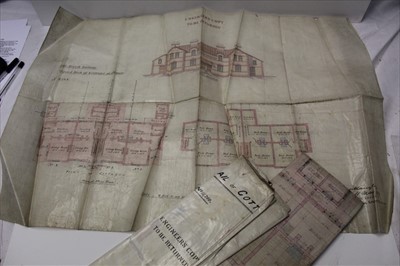 Lot 1113 - Railway Victorian structural and engineering drawings on tracing cloth by Alf A Langley