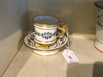 Lot 187 - Early 19th century Continental porcelain cabinet cup and saucer possibl Berlin