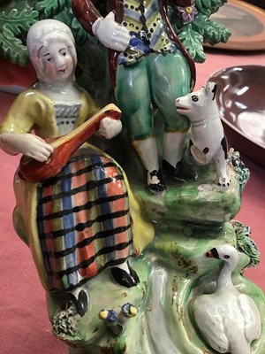 Lot 50 - Early 19th century Walton bocage figural group titled Songsters