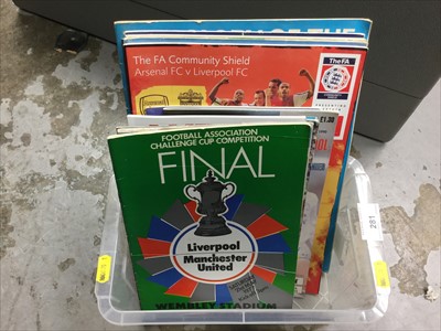Lot 281 - Collection of vintage football programmes to include league cup finals, FA Cup finals, 1960s to 2000
