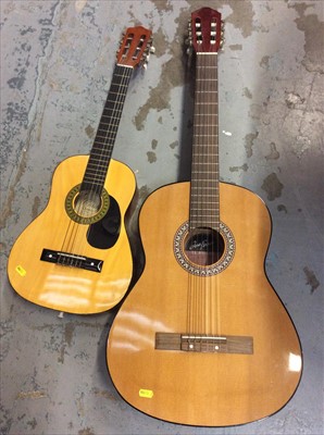 Lot 481 - Spanish classical acoustic guitar and a child's classical guitar