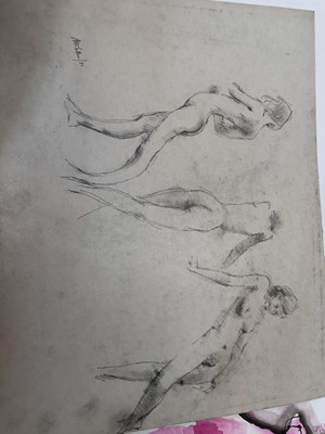 Lot 39 - Original portfolio from the studio of Peter Collins A.R.C.A. Containing female nudes and life studies together with drawings of an adult nature