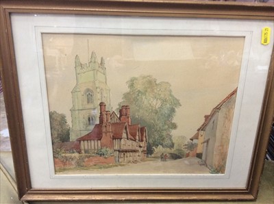 Lot 458 - English School, circa 1920s, watercolour study- Stoke by Nayland