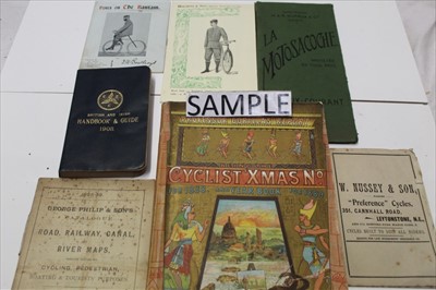 Lot 1122 - Cycling ephemera including Cyclists' Touring Club journal containing copies of letters between members and the chief Consul Mr Bird, recommendations of hotels and cycling routes early 1900s, plus...