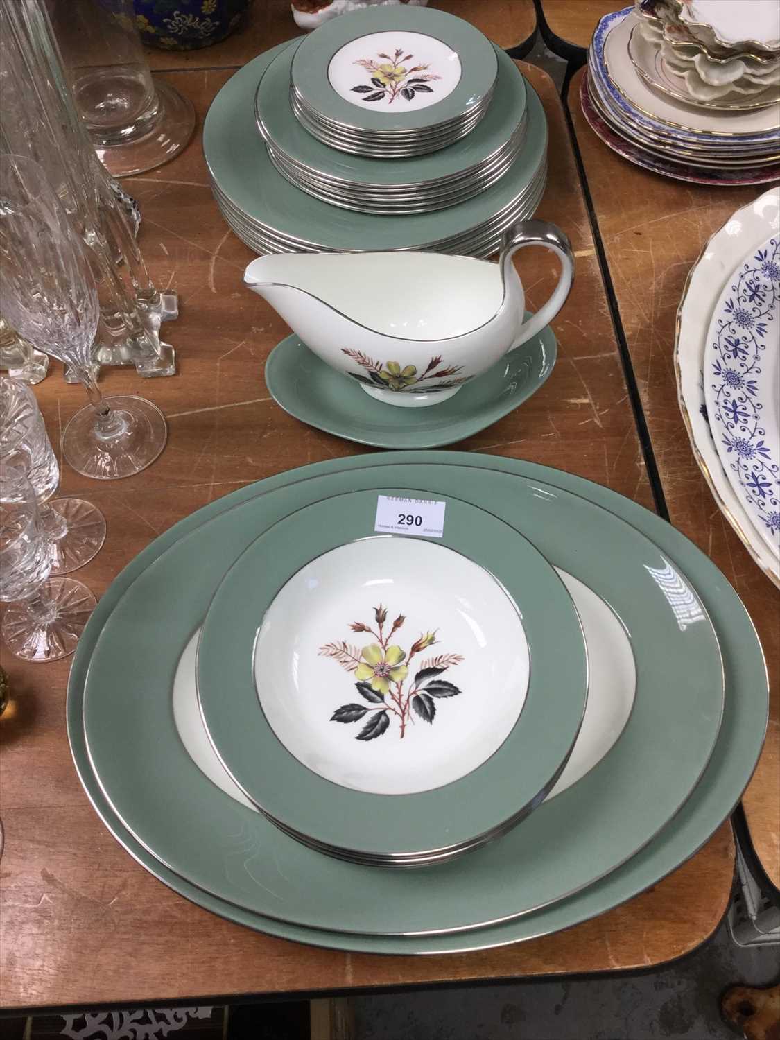 Lot 290 - Wedgwood 'Greenwood' pattern dinner service