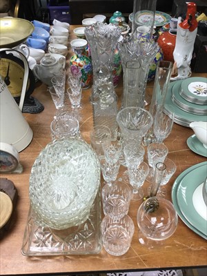 Lot 289 - Collection of cut glass table wares and other glassware