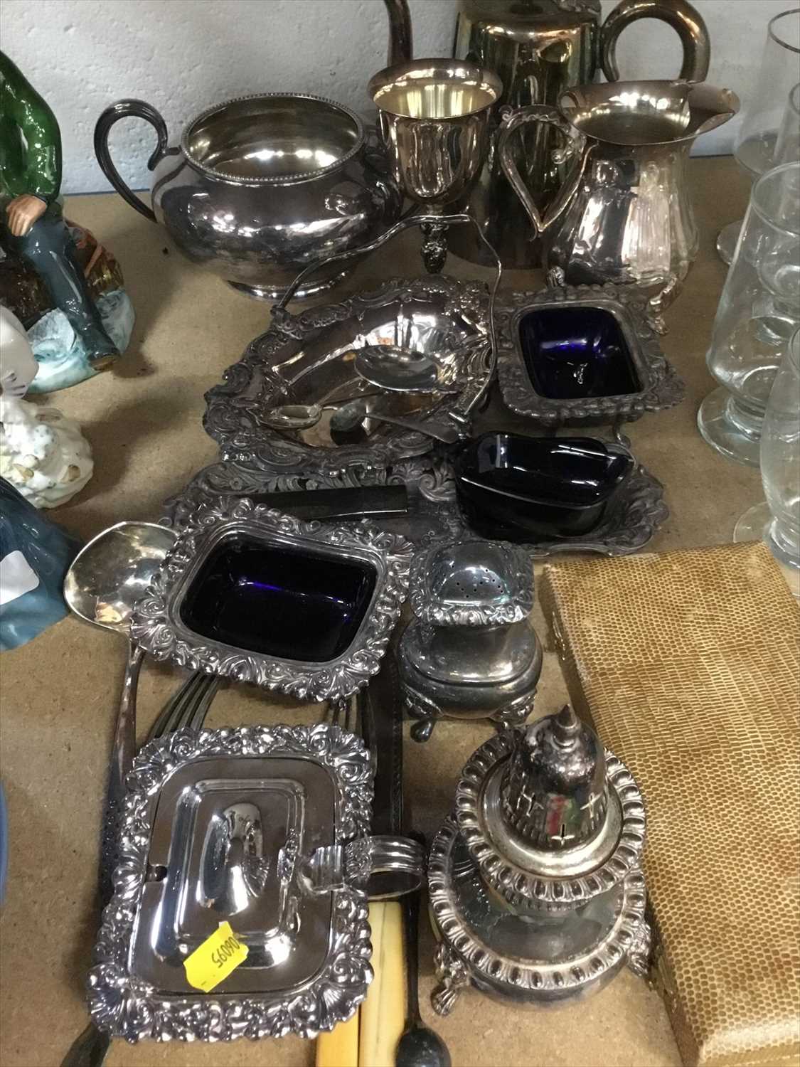 Lot 223 Group silver plated items