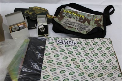 Lot 1609 - Collection of Land Rover related items to include brochures, mud flaps and sundries