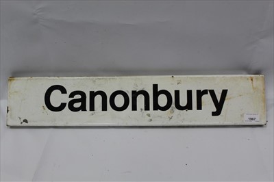 Lot 1967 - Rairway Interest- Canonbury Station enamel sign