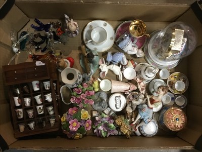 Lot 184 - Enamel boxes, decorative china and glass