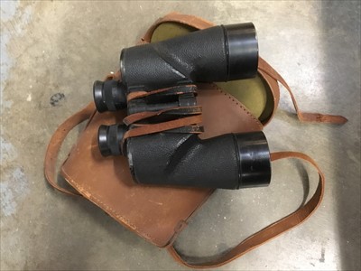 Lot 210 - Cased set of WWII military issue binoculars, cased