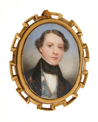 Lot 453 - Early Victorian portrait miniature by Francis Hargreaves