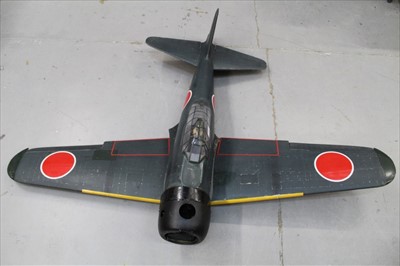 Lot 1364 - Good quality scratch built model of a Second World War Mitsubishi Zero Fighter