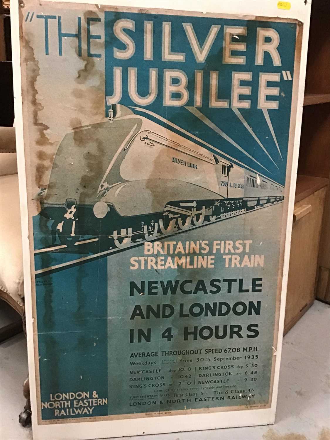 Lot 543 - Mounted poster, "The Silver Jubilee", London & North East Railway