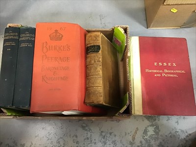 Lot 548 - Essex Historical, Biographical and Picturial, Burke's Peerage 1967, Smiles Life of Stephenson and The Children's Shakespeare