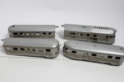 Lot 1379 - Railway narrow gauge (1&3/8th) Burlington Zephyr, Streamline train set in original box