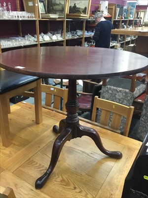 Lot 69 - Georgian mahogany circular wine table on tripod base