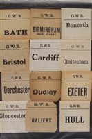 Lot 2473 - A collection of vintage luggage labels in...