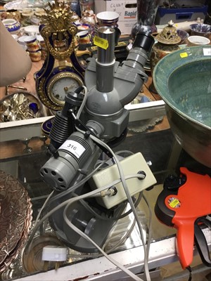 Lot 316 - Olympus Microscope in grey painted finish