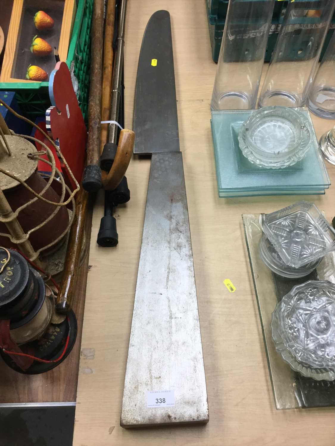 Lot 338 Very large novelty metal knife