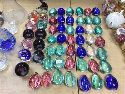 Lot 340 - Large collection of Caithness and other commerative paperweights (approx 55)