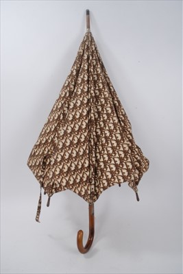 Lot 1695 - 1970s Vintage Designer umbrella and silk scarf by Christian Dior