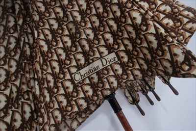 Lot 1695 - 1970s Vintage Designer umbrella and silk scarf by Christian Dior
