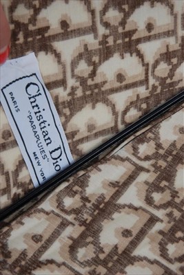 Lot 1695 - 1970s Vintage Designer umbrella and silk scarf by Christian Dior
