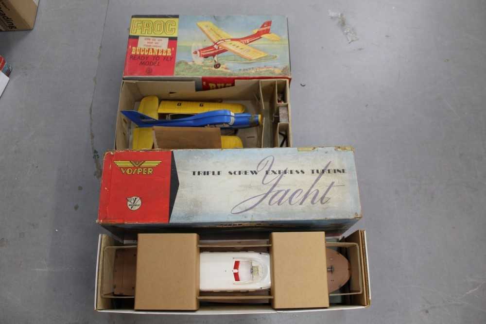 Lot 1419 - Frog Buccaneer 318 FM boxed and Vosper Triple Screw Express Turbine Yacht