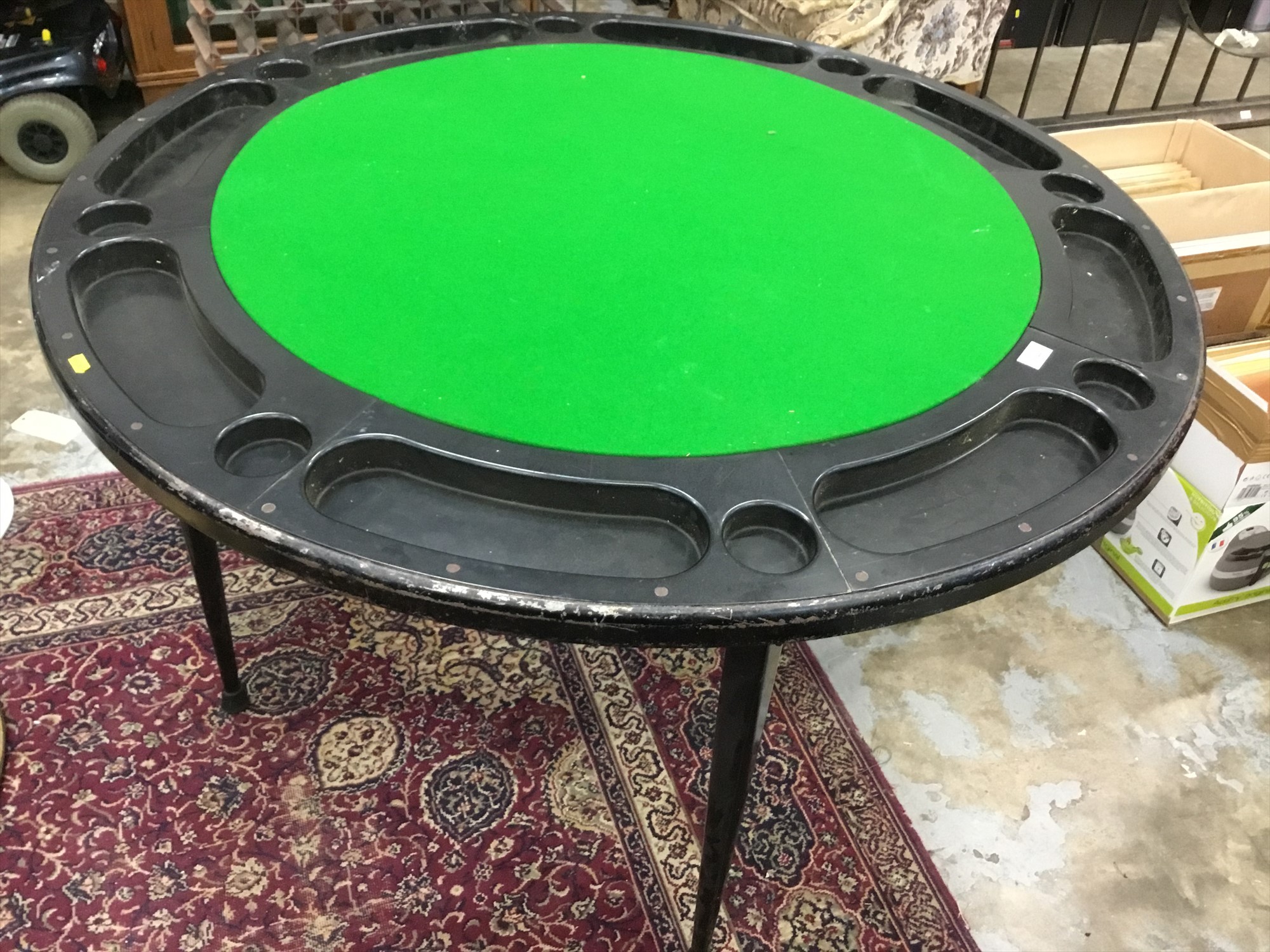 Lot 1044 Modern circular metal gaming table with