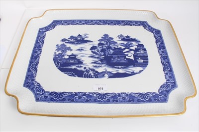 Lot 975 - Copeland blue and white ceramic tray