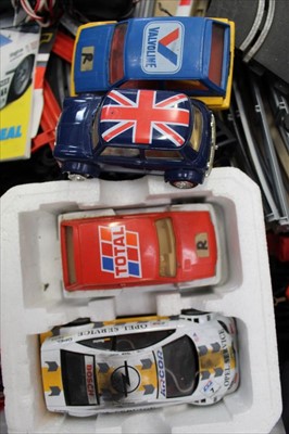 Lot 1445 - Scalextric selection of unboxed items including cars, controllers, track and accessories