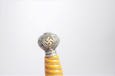 Lot 785 - Second World War Nazi 1937 Pattern Luftwaffe Officers' Dress Dagger with polished steel blade by SMF Solingen, Luftwaffe Eagle crossguard